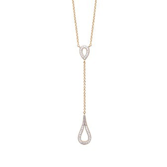 Collier plaqué-or 750/000 3 microns bicolore oz micro serti 