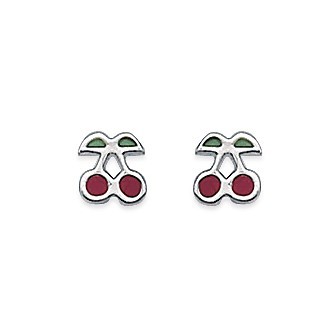 Boucle d'oreilles argent 925/000 email