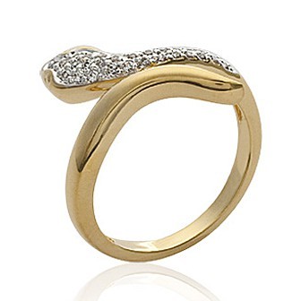 Bague plaqué-or 750/000 5 microns oz bicolore