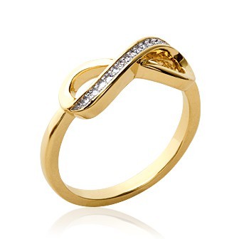 Bague plaqué-or 750/000 5 microns oz bicolore micro serti