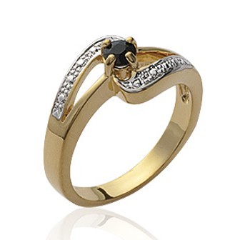 Bague plaqué-or 750/000 5 microns oz bicolore pierres véritables CDHICDED