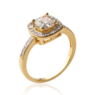 Bague plaqué-or 750/000 5 microns oz bicolore micro serti