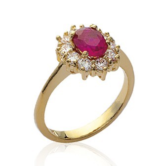 Bague plaqué-or 750/000 5 microns oz pierres synthétiques CABDCIDC