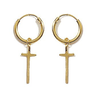 Boucles d'oreilles plaqué or 750/000 3 microns 15 mm 