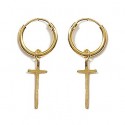 Boucles d'oreilles plaqué or 750/000 3 microns 15 mm 