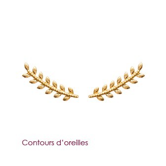 Boucles d'oreilles plaqué or 750/000 3 microns contour 