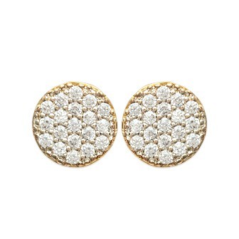 Boucles d'oreilles plaqué or 750/000 3 microns bicolore oz