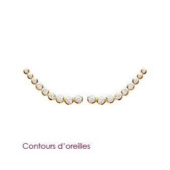 Contours d'oreilles plaqué-or 750/000 3 microns oz 251DEF10