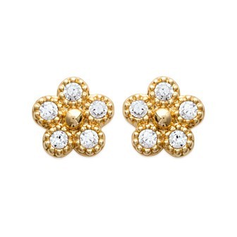 Boucle d'oreilles plaqué-or 750/000 3 microns oz GHJ0010