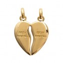 Pendentif coeur plaqué-or 750/000 3 microns