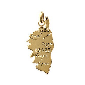 Pendentif plaqué-or 750/000 3 microns Corse