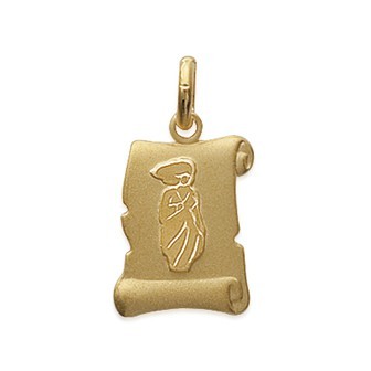 Pendentif plaqué-or 750/000 3 microns vierge