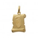 Pendentif plaqué-or 750/000 3 microns vierge