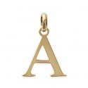 Pendentif plaqué-or 750/000 3 microns alphabet