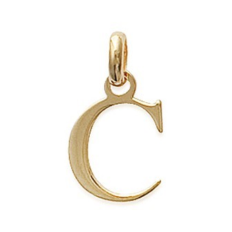 Pendentif plaqué-or 750/000 3 microns alphabet