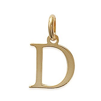 Pendentif plaqué-or 750/000 3 microns alphabet 28POI04