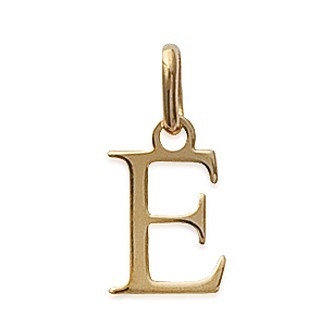 Pendentif plaqué-or 750/000 3 microns alphabet