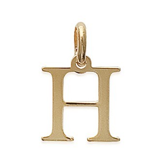 Pendentif plaqué-or 750/000 3 microns alphabet