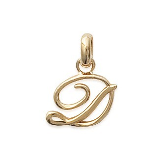 Pendentif plaqué-or 750/000 3 microns alphabet 248POI54