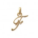 Pendentif plaqué-or 750/000 3 microns alphabet