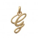 Pendentif plaqué-or 750/000 3 microns alphabet