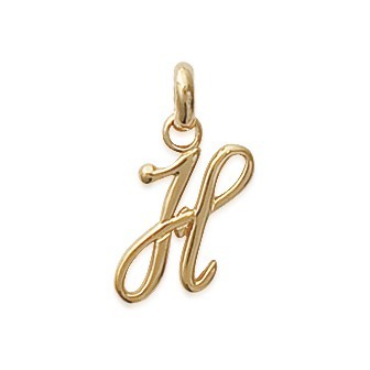 Pendentif plaqué-or 750/000 3 microns alphabet