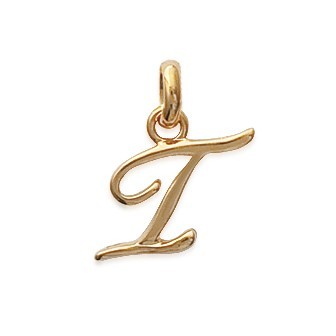 Pendentif plaqué-or 750/000 3 microns alphabet 248POI59