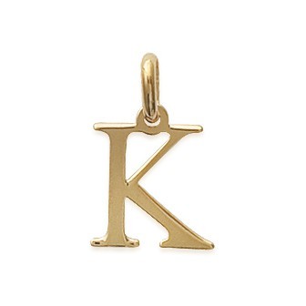 Pendentif plaqué-or 750/000 3 microns alphabet 287POI11