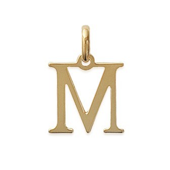 Pendentif plaqué-or 750/000 3 microns alphabet