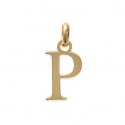 Pendentif plaqué-or 750/000 3 microns alphabet