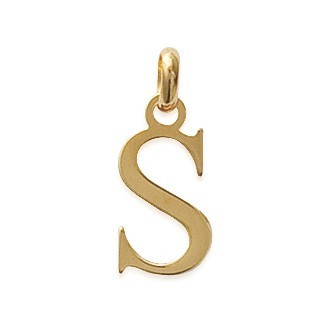 Pendentif plaqué-or 750/000 3 microns alphabet