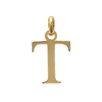 Pendentif plaqué-or 750/000 3 microns alphabet