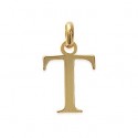 Pendentif plaqué-or 750/000 3 microns alphabet