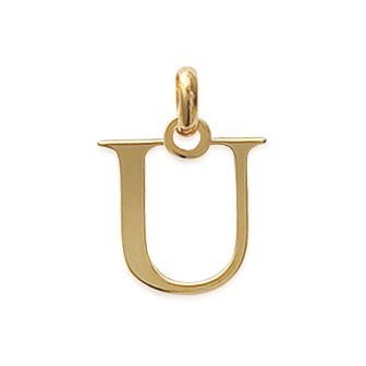 Pendentif plaqué-or 750/000 3 microns alphabet