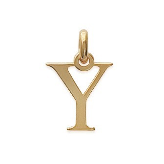 Pendentif plaqué-or 750/000 3 microns alphabet