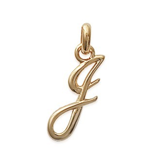 Pendentif plaqué-or 750/000 3 microns alphabet