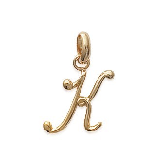 Pendentif plaqué-or 750/000 3 microns alphabet 2481POI11