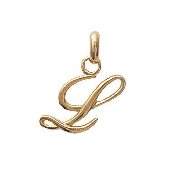 Pendentif plaqué-or 750/000 3 microns alphabet