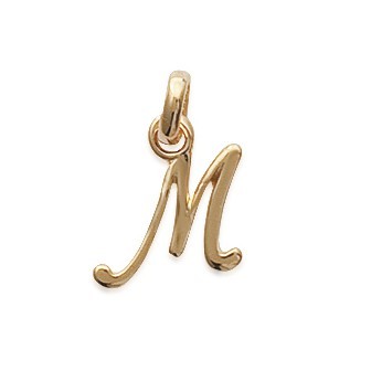 Pendentif plaqué-or 750/000 3 microns alphabet