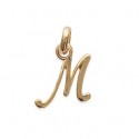 Pendentif plaqué-or 750/000 3 microns alphabet