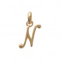 Pendentif plaqué-or 750/000 3 microns alphabet