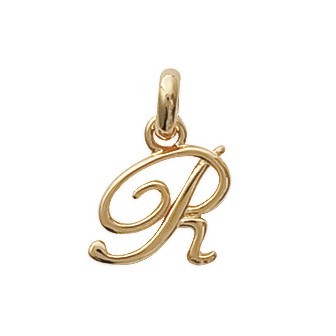 Pendentif plaqué-or 750/000 3 microns alphabet