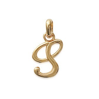 Pendentif plaqué-or 750/000 3 microns alphabet
