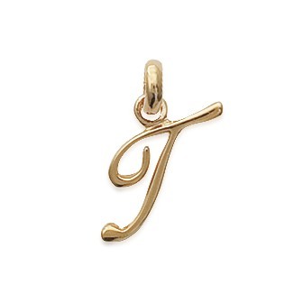 Pendentif plaqué-or 750/000 3 microns alphabet