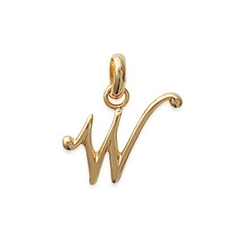 Pendentif plaqué-or 750/000 3 microns alphabet