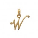 Pendentif plaqué-or 750/000 3 microns alphabet