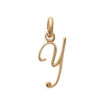 Pendentif plaqué-or 750/000 3 microns alphabet