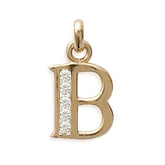 Pendentif plaqué-or 750/000 3 microns oz alphabet