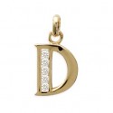 Pendentif plaqué-or 750/000 3 microns oz alphabet
