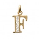 Pendentif plaqué-or 750/000 3 microns oz alphabet